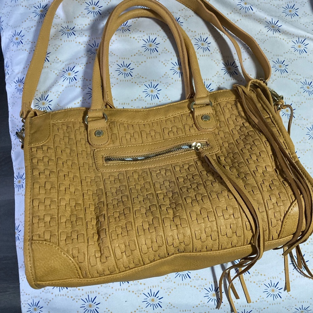Steven by STEVE MADDEN LEATHER BAG Mustard tone. leather handbag. - Picture 3 of 12